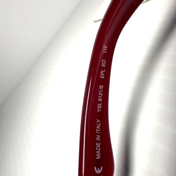 Yves Saint Laurent Red Sunglasses - Picture 3 of 10